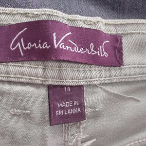 Gloria Vanderbilt Amanda Jeans Sage Green Size 14 Long
